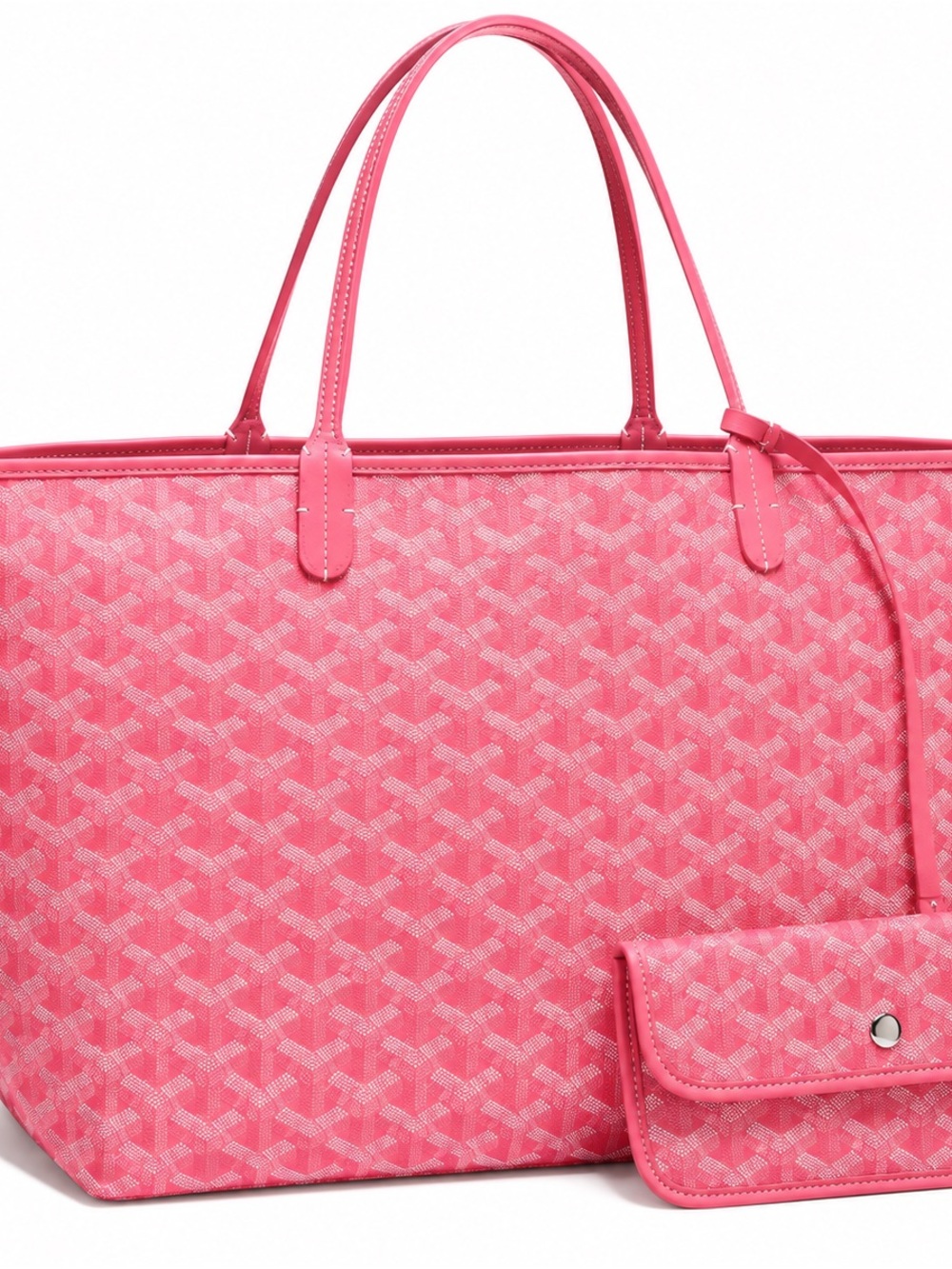 Goyard Pink Patterned Saint Louis PM Tote with Pouch